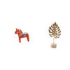 Dalecarlian Horse Metal Sculpture Collectible Animal Figurine Nordic Creative Abstract Ornament for