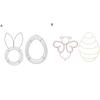Yousheng 6 Pcs DIY Wreath Frame Metal Wreath Form Easter Rabbit Egg Bee Honeycomb Wire Frame for Wreath Crafting Holiday Hanging Decor