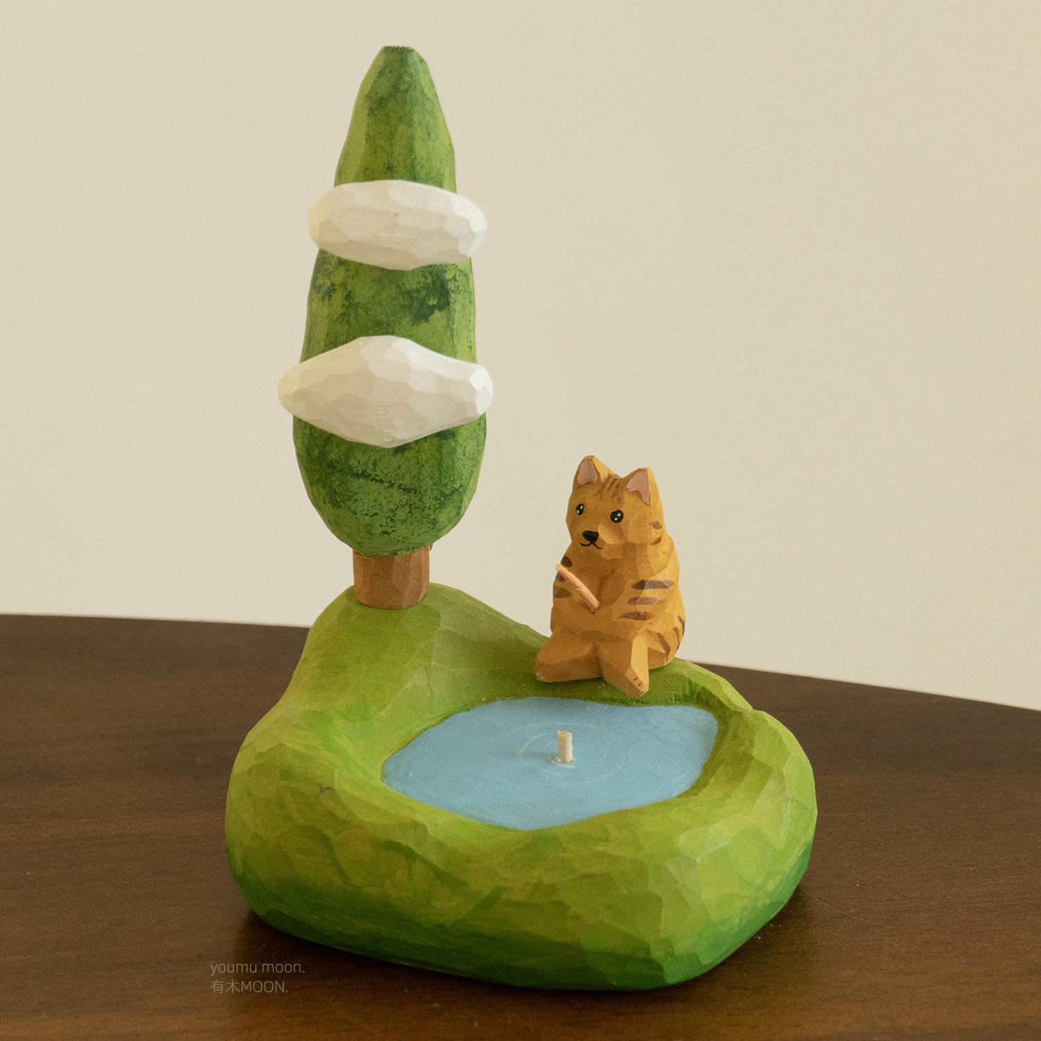 Woodcarving Pure Handmade Healing Landscape Ornaments Sculptures Home Desktop Decorations Handicrafts Birthday Gifts