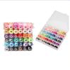 36-Color Polyester DIY Sewing Thread Set - 400 Yards with Bobbins