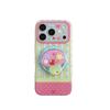 Ins-Style Colorful Stripe Mushroom Magnetic Case for iPhone 17 Pro Max, Apple Models 14-16, Girls
