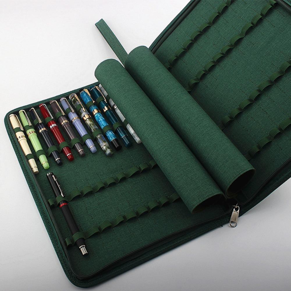 Pen Container Bag Large Capacity Fountain Pencil Case 10 /24/48 Slots    Student Stationery