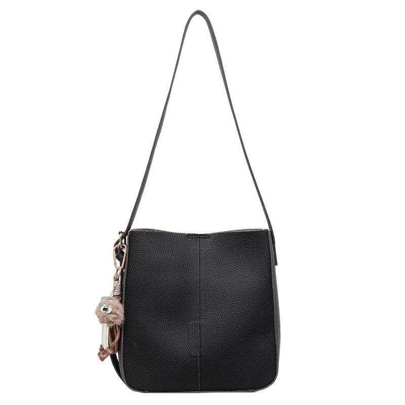 Premium Sense Niche Bag Women's New Versatile Shoulder Messenger Bag Simple Retro Child and Mother Bucket Bag