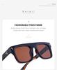 Men’s High-End Square Frame Sunglasses: Premium Outdoor Sun Protection Brand.