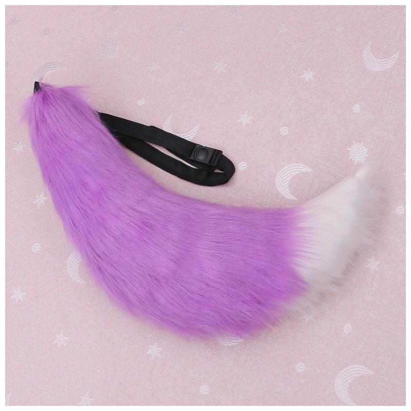 Adjustable Belt Fox Tail Cat Fur Furry 70cm Anime Fox Tail Cosplay Prop Carnival Party Xmas Anime Accessories Halloween Costume