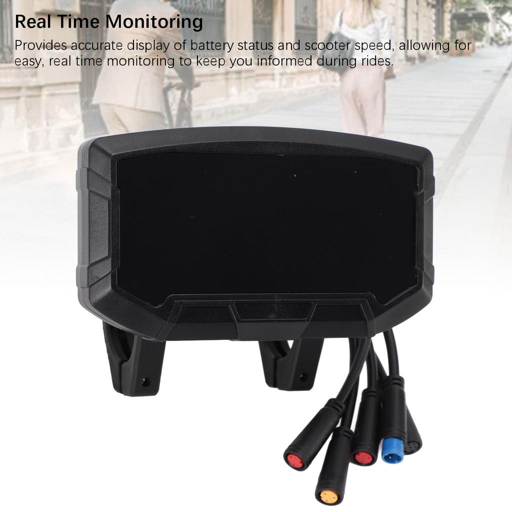 Scooter Control Panel Stable Real Time Monitoring ABS Accurate 48V Easy Installation Scooter Display for Replacement