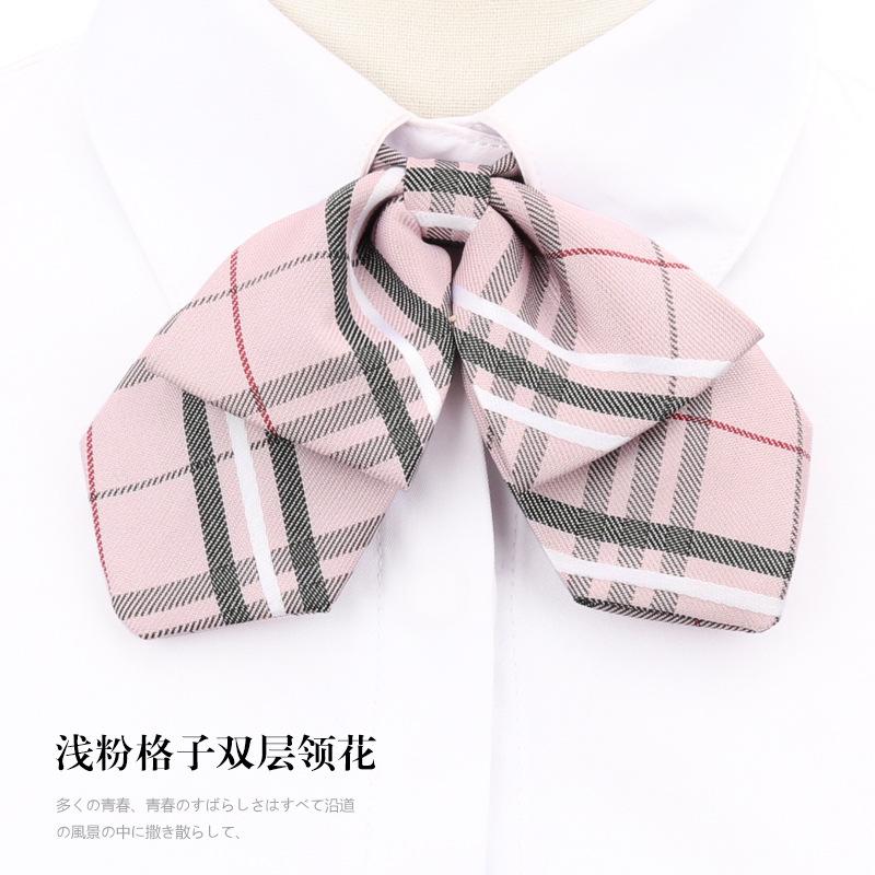 Japanese And Korean Version Of Female Collar Flower Double-Layer College Wind Ribbon Free Jk Bow Bow Graduation Photo Tie Sailor Suit