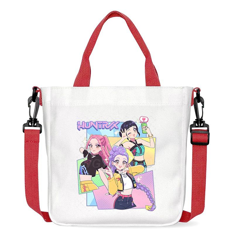 Anime Cartoon Print Student Go Out Portable Handbag Large Capacity Casual Canvas Bag