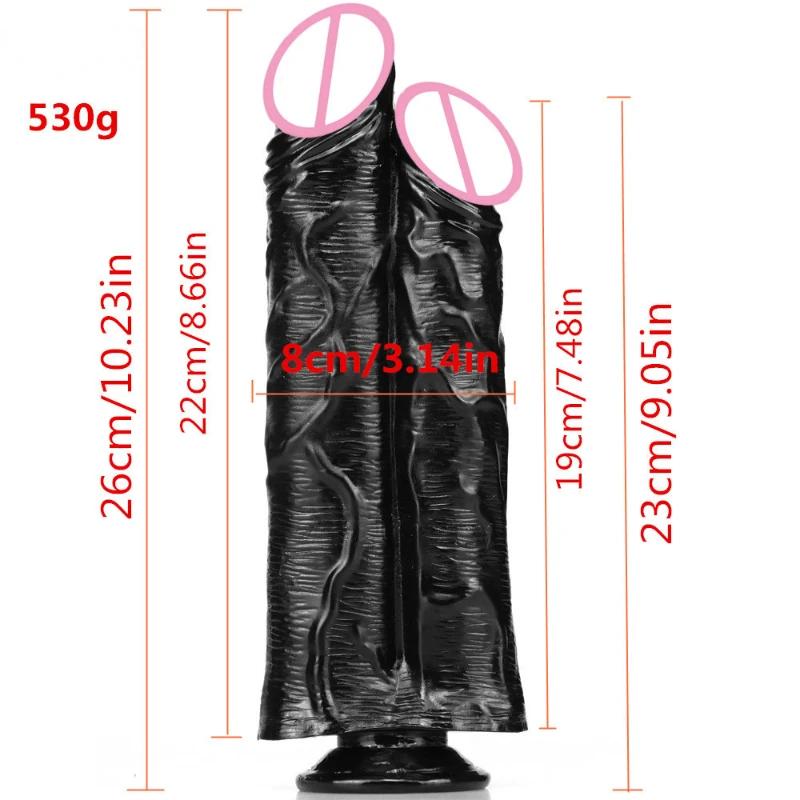 Lesbian Double Dildos Suction Cup Realistic Dildo Penis Big Butt Plug Vagina Anal Adult Sex Toys For Woman Sexshop Couple