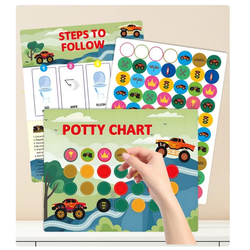 Kids Potty Training Reward Sticker Chart For Boys Girls Toilet Habit Cultivation
