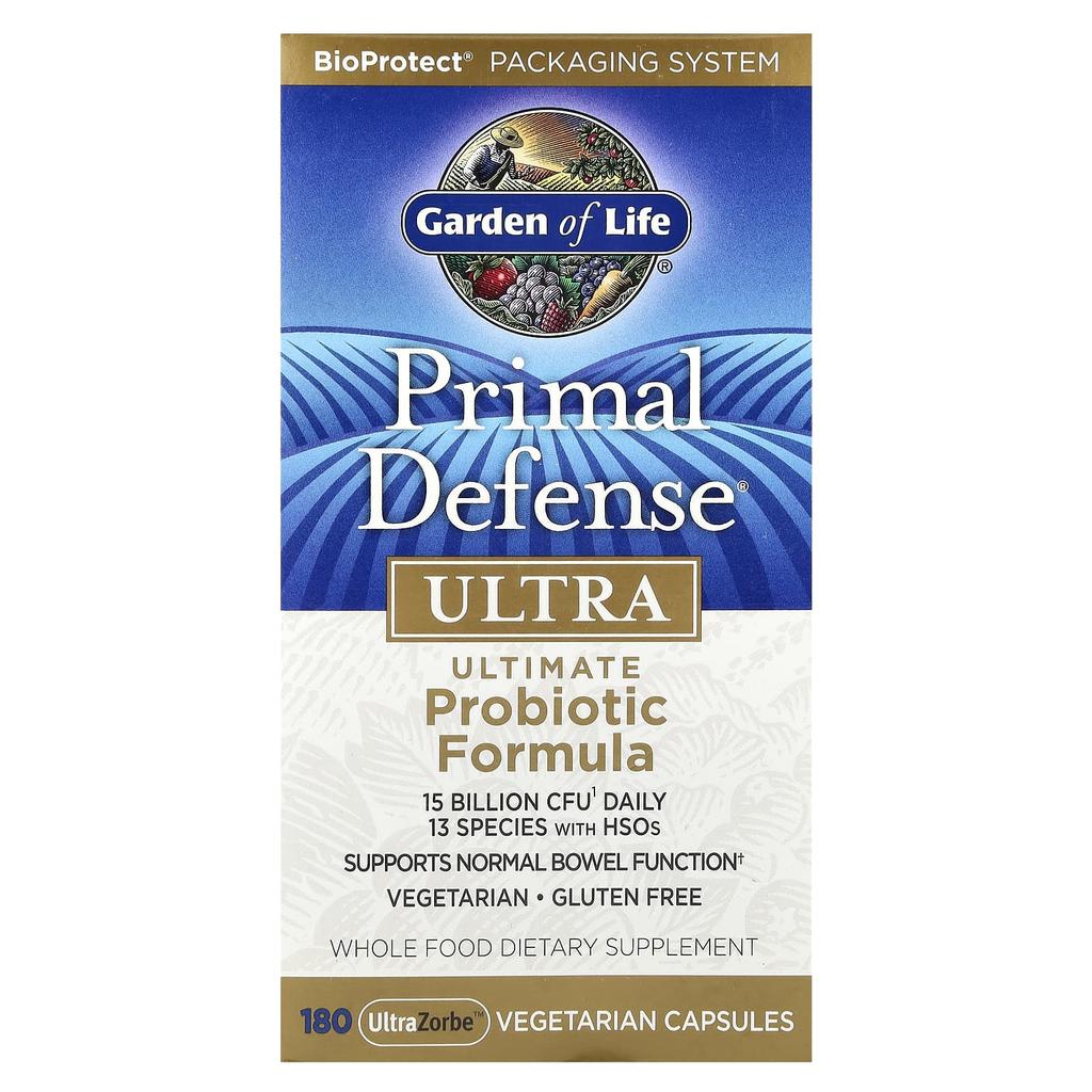 Primal Defense, Ultra, Ultimate Probiotic Formula, Ultrazorbe Veggie Caps 180
