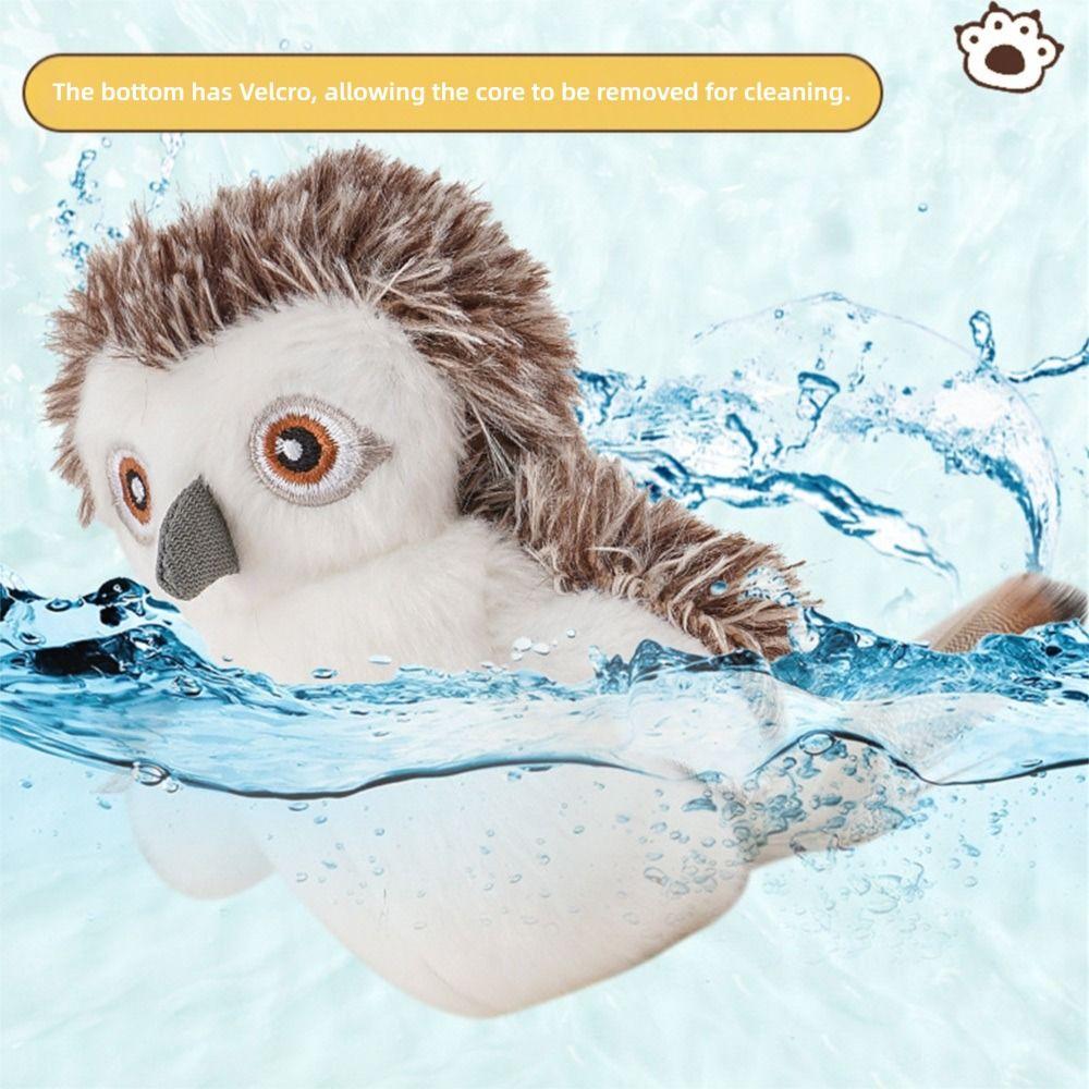 10pcs Automatic Cat Teaser Shaking Bird Pet Toy Simulated Cat Hunting Toys Snowy Owl Bird Doll