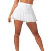 High-Waist Lace Pleated Safety Shorts Skirt for Women - Anti-Exposure, Spring/Summer