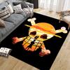 One Piece Dark Style Square Area Rug, Non-Slip Floor Mat for Home Office, Perfect Gift for Fans.chl