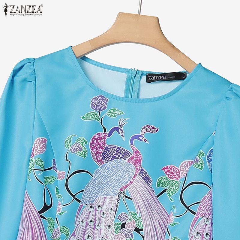 ZANZEA Women Long Sleeve Blouse and Long Skirts Casual Two Piece Suit Sets