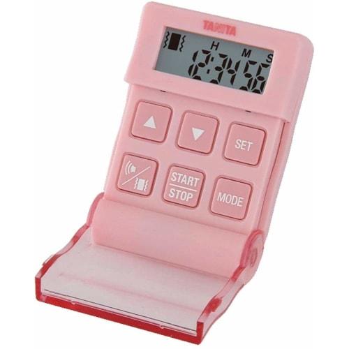 Tanita Study Timer with Strap, Vibration Function, 24-Hour, Pink, TD-370N PK