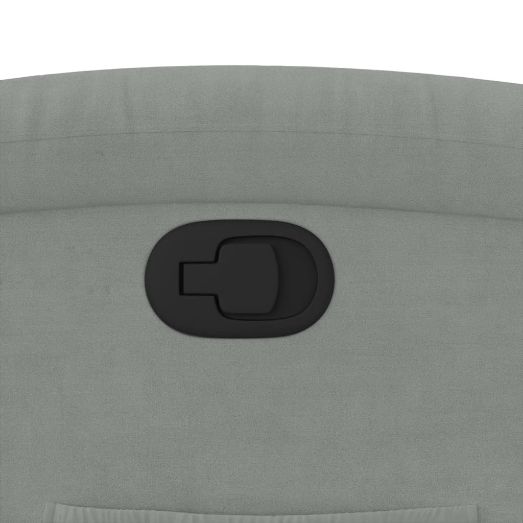 Relaxation Armchair Light Grey Velvet