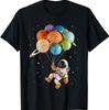 Astronaut Planet Balloons Solar Birthday T-Shirt