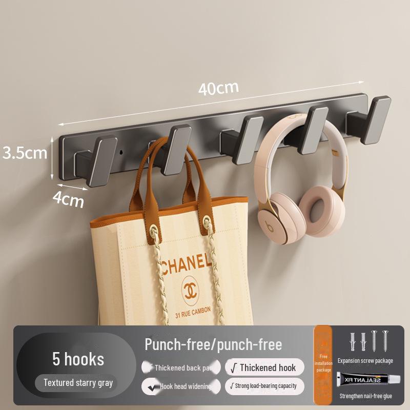 Punch-Free Strong Adhesive Wall Hooks for Kitchen and Bathroom
