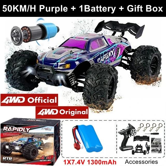 1:16 4WD Brushless RC Car 80KM/H High Speed, Off-Road 4x4 Drift Racing Truck for Adults & Kids