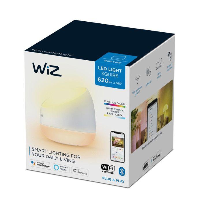 WiZ lampe à poser portable Wi-Fi couleur SQUIRE Wi-Fi 22-65K, Blanche