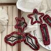 Polka Dot Leopard Print Leather Star Hair Clip - Cloud Cutout BB Clip for Side Bangs