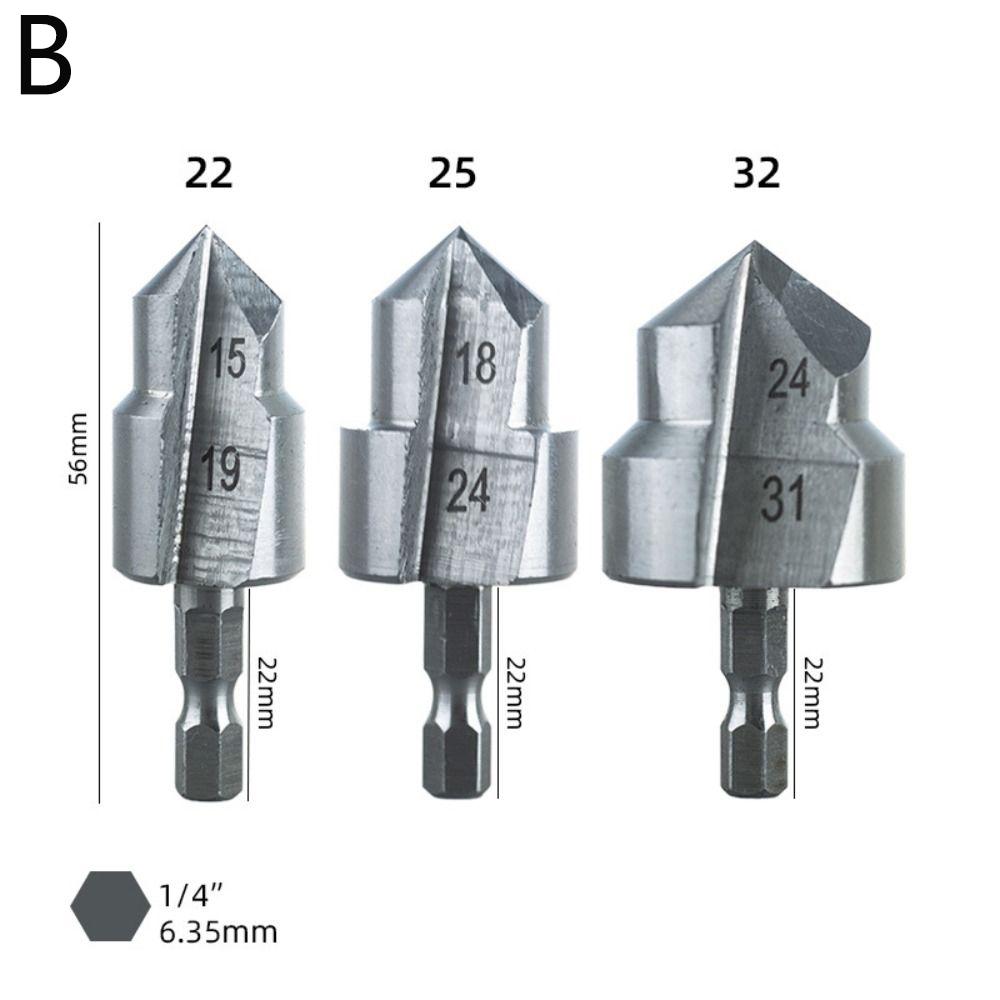 20/25/32mm PPR Lifting Stepped Drill Bit Hexagon Shank Hole Opener High Quality Water Pipe Connection Tool Drilling Tools