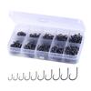 100/500pcs Steel Barbed Fish Hooks Replacement Eyed Sea Fish Hooks Rustproof Carp Circle Hooks Baits Holder Hooks