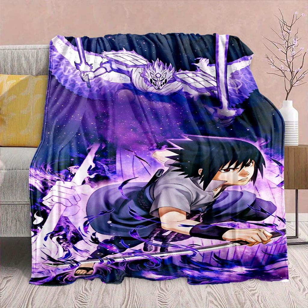 Naruto Anime Flannel Blanket - Soft Warm Perfect for Sofa, Bedding Camping Travel Office Home Decor -QJY