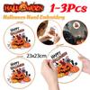 1/2/3 Pcs Halloween Hand Embroidery Counted Stamped Embroidery Kit DIY Cross Stitch Halloween Craft Needlework for Home Decor