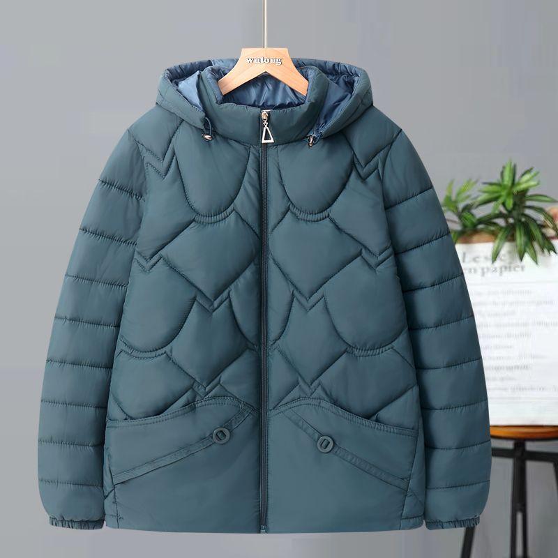 

Зимняя пуховая хлопковая куртка Женская теплая хлопковая куртка с капюшоном Модная однотонная короткая куртка большого размера XXXXL