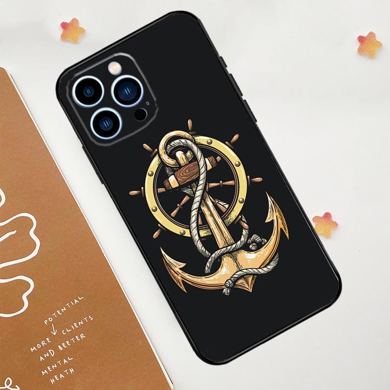 Anchor Sea Beach Phone Case For iPhone 17 Pro Max 14 13 12 11 15 16 Pro Max Mini 16 Plus 16e 17 Air Funda