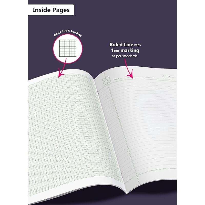 

Target Publications Graph Books | A4 Size 56 Pages | Soft Cover | Numbered Pages And Ruled Margins | Graph Paper With 1 3