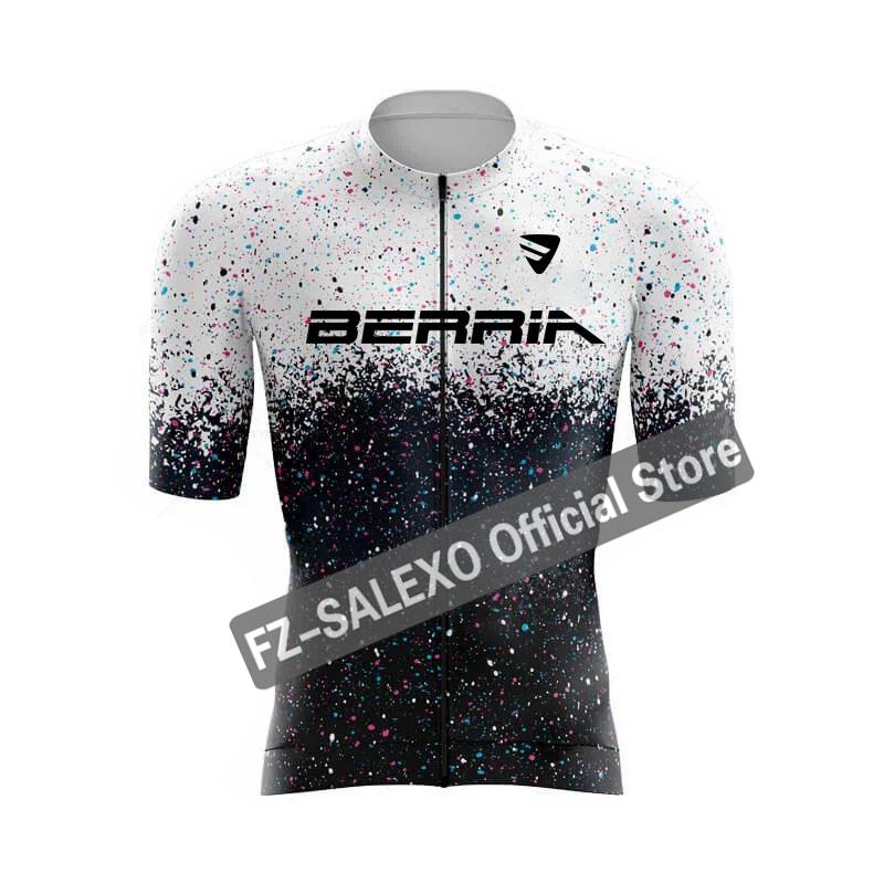 BERRIA Cycling Jersey Set 2024 Summer Men Star Point Cycling Clothing Short Bike Jersey Breathable Racing Sport Bicycle Jersey