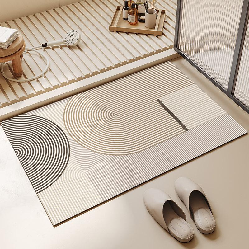 Diatomaceous Earth Floor Mat Home Bathroom Mat Door Entrance Dirt Resistant Absorbent Bath Rug