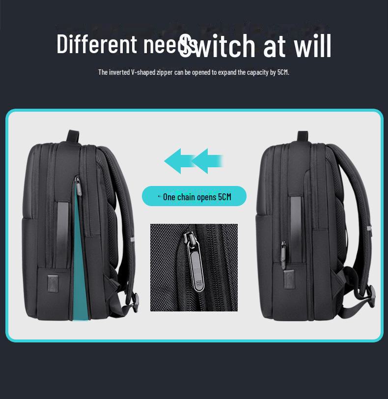 Forretningsryggsekk i nylon for menn: Trendy, lett reise- og utendørsbag