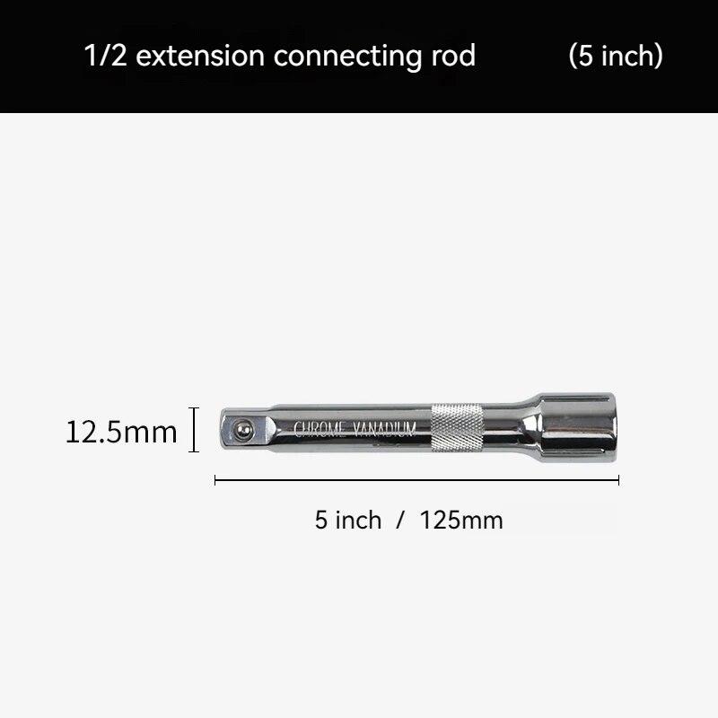 1/4 3/8 1/2 Socket Ratchet Wrench Extension Bar 50/75/100/125/150/250mm Long Bar Steering Sleeve Connecting Rod Accessories