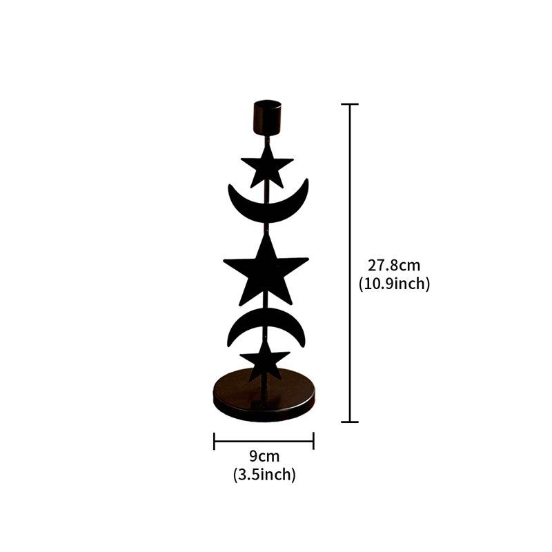 

1pcs Nordic Sun Moon Iron Candlestick Romantic Candlelight Dinner Home Desktop Decorative Ornament Tabletop Candle Holder