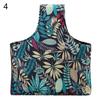 Portable Leaf Flower Print Woolen Yarn Storage Tote Bag Crochet Organizer Holder