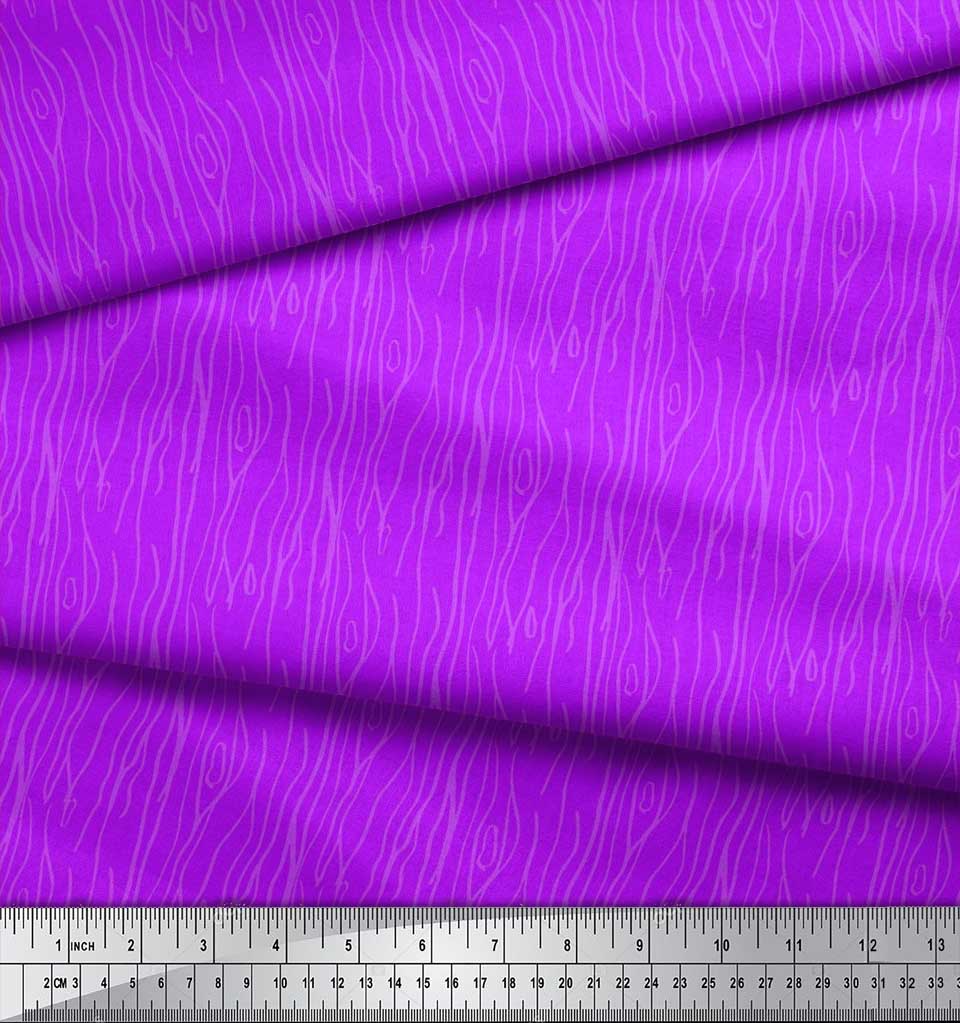 Soimoi Japan Crepe Satin Fabric Wood Grain Texture Fabric Prints By metre 42 Inch