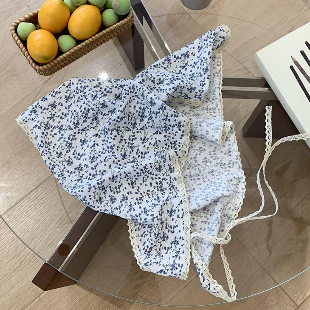 Turban Summer Triangle Headscarf Cotton Triangular Hair Band Sweet Fresh Floral Headband  Summer