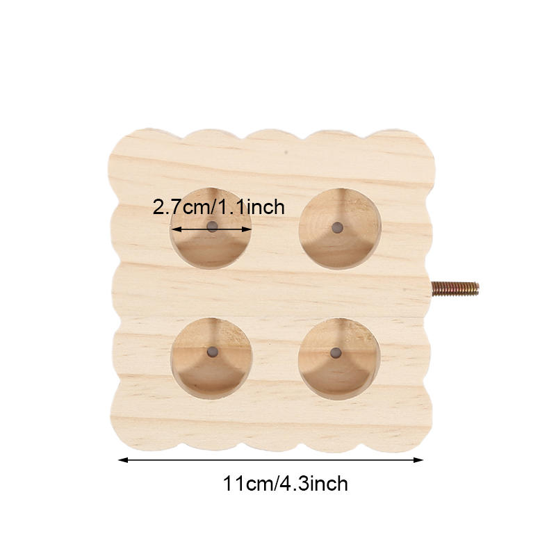 Pet Bird Parrot Wood Foraging Platform Stand Rack Triangle/Square Chewing Bites Intelligence Feeders Natural Stand For Parrots