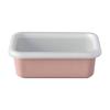 Fuji Enamel Storage Container Enamel Shallow Rectangle S Scandinavian Color Ash Pink Cotton CTN-S.AP
