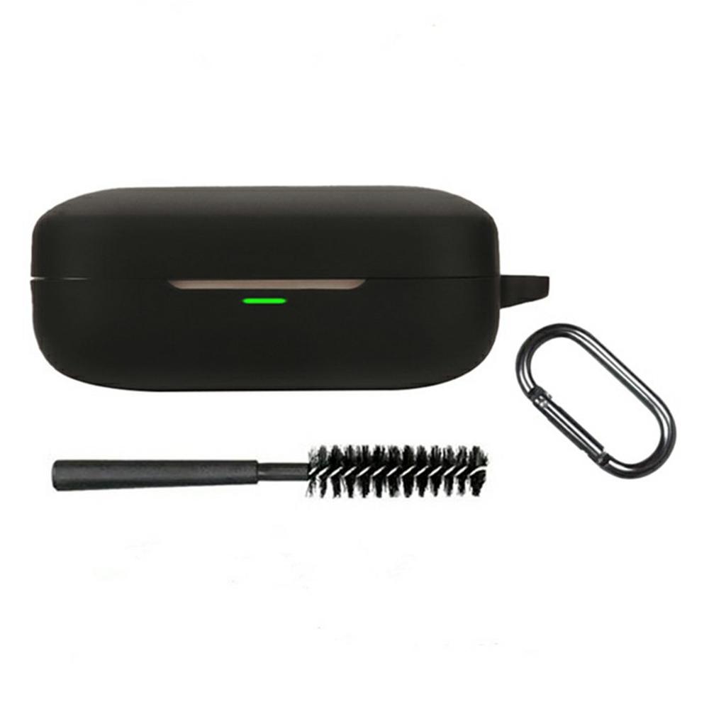 For Realme Buds Air 7 Silicone Case Wireless Earphone Protective Cover with Buckle,Cleaning Brush