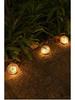 Solar LED Crackle Glass Globe Light for Outdoor Garden & Lawn, Waterproof In-Ground Accent.