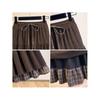 Melaleuca Pleated Plaid High-Waist Ruffle Skirt - Women's Plus Size, Autumn 2026