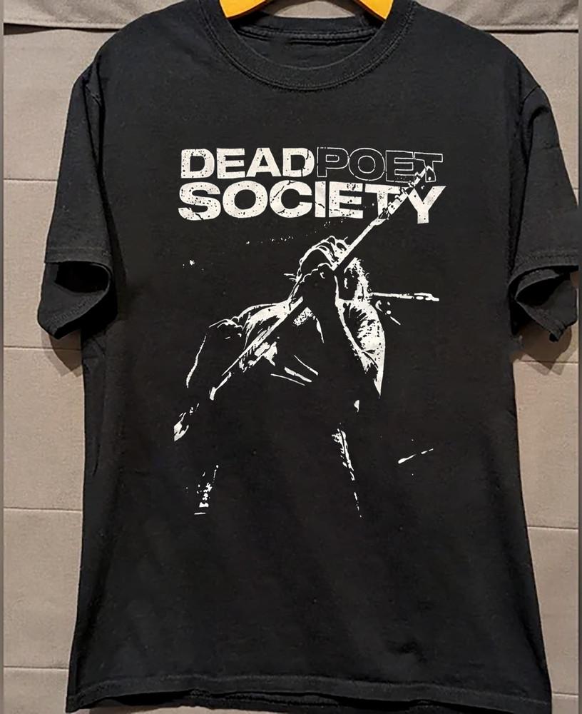 Мужская черная футболка с принтом рок-группы «Общество мертвых поэтов» Все размеры S-5XL Подарок Фанату Унисекс Футболка XXL
