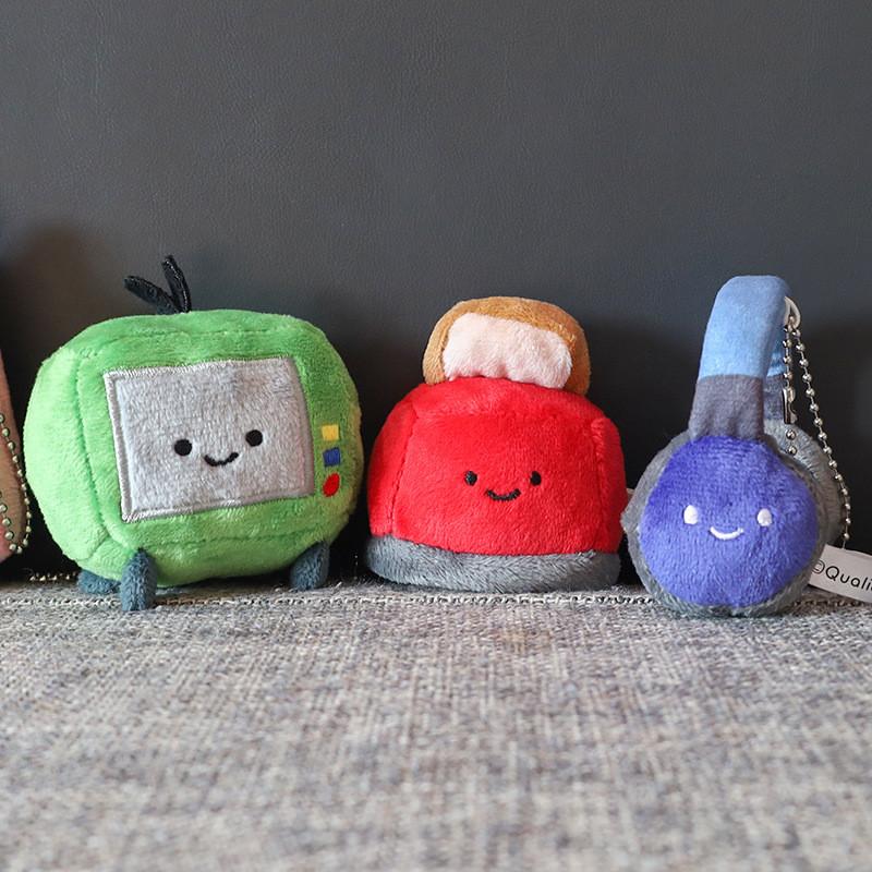 Adorable Creative Plush Little Eyes Tv Phone Charm Keychain Soft Doll Accessory