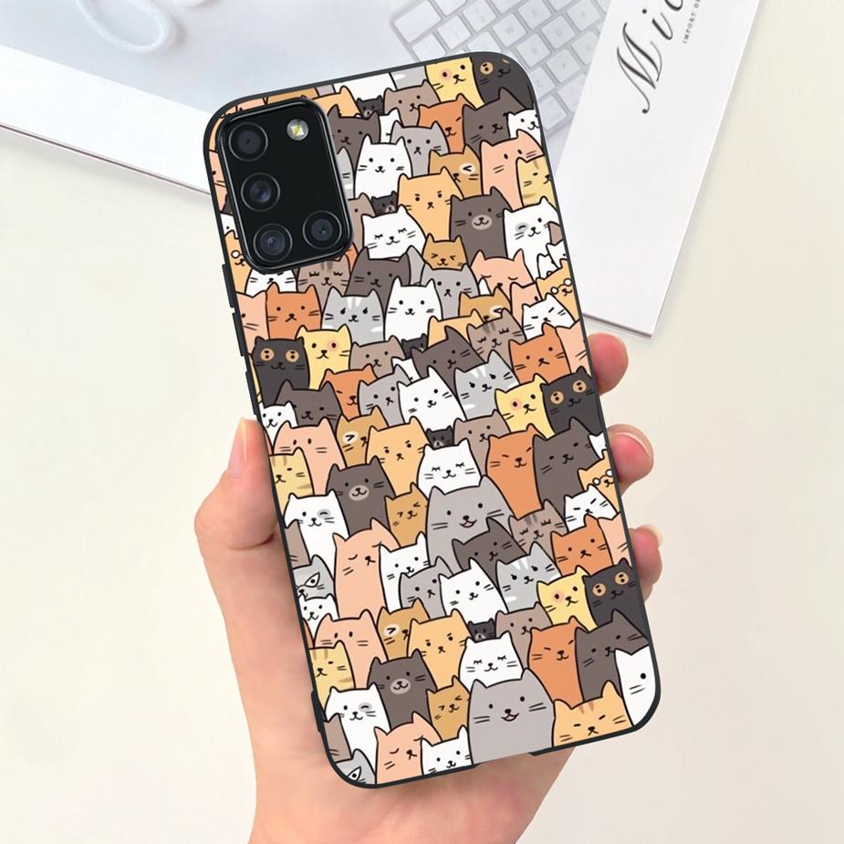 For Samsung Galaxy A51 A71 Case A515F A715F Cute Fashion Cartoon Painted Phone Case For Samsung A51 A 31 41 71 Soft Cover Bumper