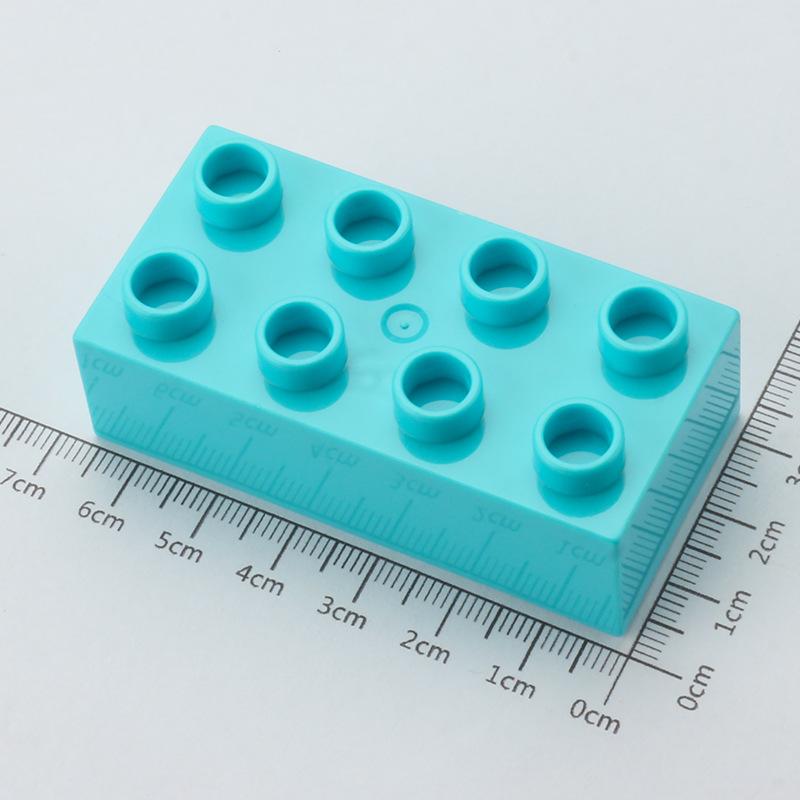 2x4 Dots Big Size Thick Brick 4PCS Colorful Building Block Figuers Compatible Large Plate Accessorie Kid Educational Toys Boys